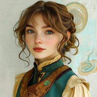 Rosarium Via style, Midjourney V6.1: photographic portrait of female protagonist