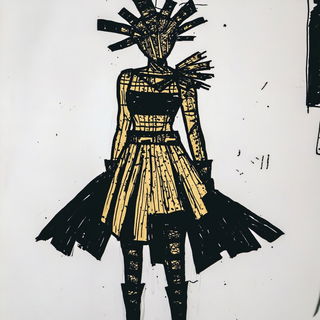 Lavacelestia style, Midjourney V6.1: haute-couture fashion outfit