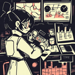 Lavacelestia style, Midjourney V6.1: editorial illustration for popular scientific magazine cover