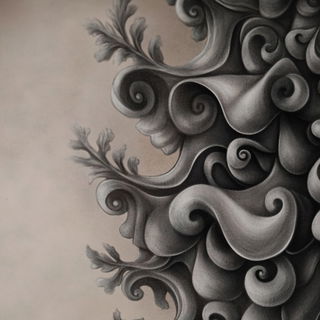 Blue Exodus style, Midjourney V6.1: abstract 3D render