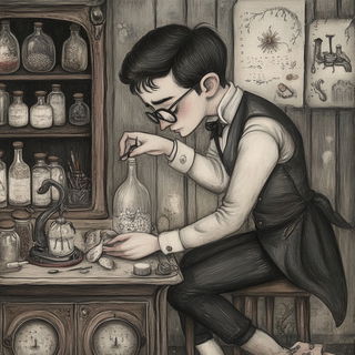 Blue Exodus style, Midjourney V6.1: editorial illustration for popular scientific magazine cover