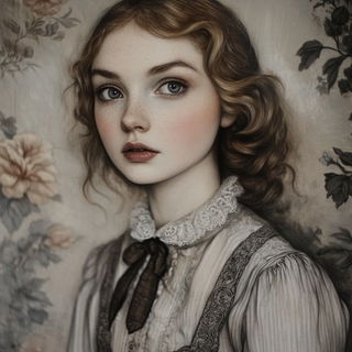 Blue Exodus style, Midjourney V6.1: photographic portrait of female protagonist