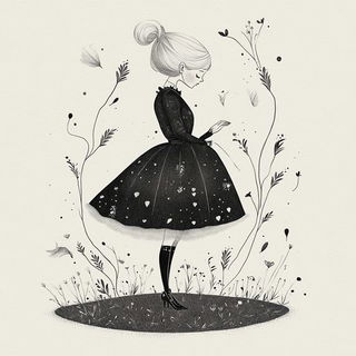 Ocheroptic style, Midjourney V6.1: retro fairy-tale illustration