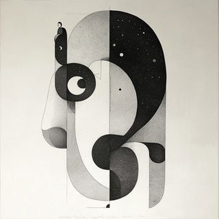 Ocheroptic style, Midjourney V6.1: typographic composition with large letters
