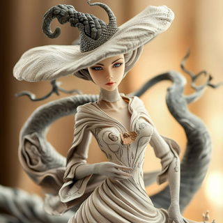 Chromafault style, Midjourney V6.1: haute-couture fashion outfit