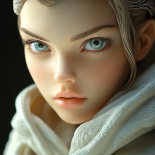 Chromafault style, Midjourney V6.1: photographic portrait of female protagonist