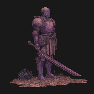 Bougainvillea Eyes style, Midjourney V6.1: concept art character design of retropunk steam knight
