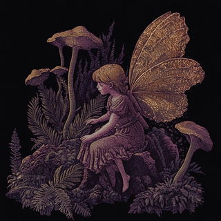 Bougainvillea Eyes style, Midjourney V6.1: retro fairy-tale illustration