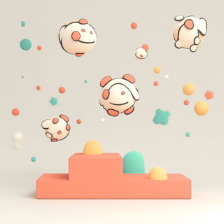 Moonmolt style, Midjourney V6.1: abstract 3D render