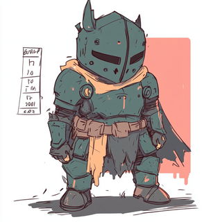 Moonmolt style, Midjourney V6.1: concept art character design of retropunk steam knight
