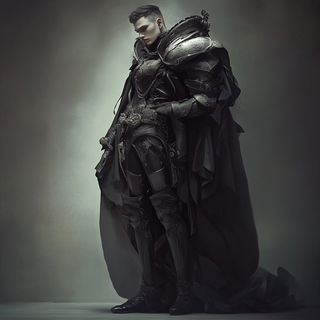 Aeroanatomics style, Midjourney V6.1: concept art character design of retropunk steam knight