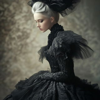 Aeroanatomics style, Midjourney V6.1: haute-couture fashion outfit