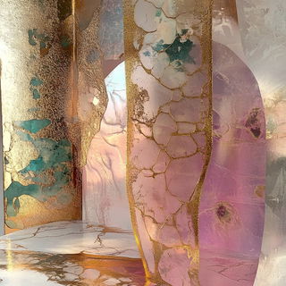 Relieflampism style, Midjourney V6.1: abstract 3D render