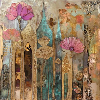 Relieflampism style, Midjourney V6.1: traditional folk art