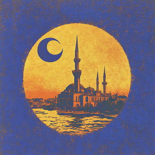 Papercourt Diorama style, Midjourney V6.1: bold minimalist logo design for Istanbul city municipal services