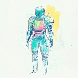 Monolithome style, Midjourney V6.1: concept art character design of retropunk steam knight