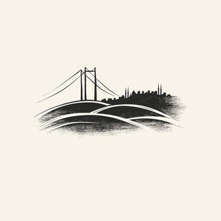 Fossilflare style, Midjourney V6.1: bold minimalist logo design for Istanbul city municipal services