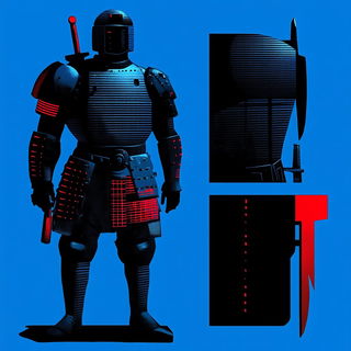 Inkmarionics style, Midjourney V6.1: concept art character design of retropunk steam knight
