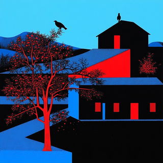 Inkmarionics style, Midjourney V6.1: traditional folk art