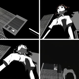 Inkmarionics style, Midjourney V6.1: black-and-white manga comic strip