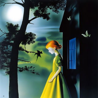 Vantaface style, Midjourney V6.1: retro fairy-tale illustration