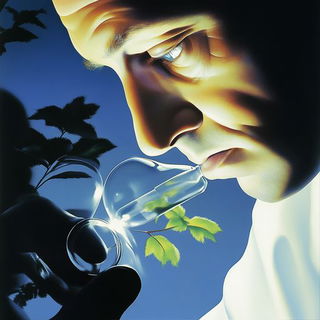 Vantaface style, Midjourney V6.1: editorial illustration for popular scientific magazine cover