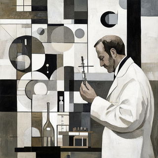 Agate Horizon style, Midjourney V6.1: editorial illustration for popular scientific magazine cover