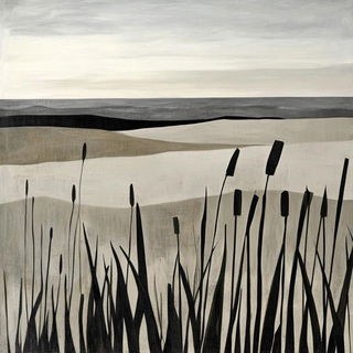 Agate Horizon style, Midjourney V6.1: realistic landscape photograph of quiet dawn