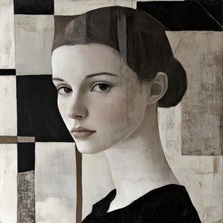 Agate Horizon style, Midjourney V6.1: photographic portrait of female protagonist