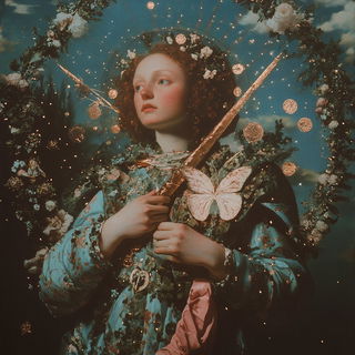 Gloampress style, Midjourney V6.1: classical 18th-century oil painting