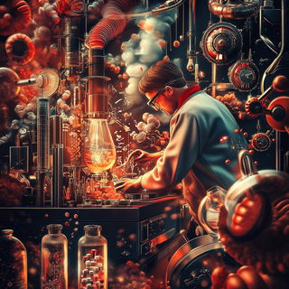 Squeegee Meridian style, Midjourney V6.1: editorial illustration for popular scientific magazine cover