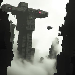 Mosaicroot style, Midjourney V6.1: cinematic shot from sci-fi movie