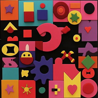 Mosaicroot style, Midjourney V6.1: creative pattern composition