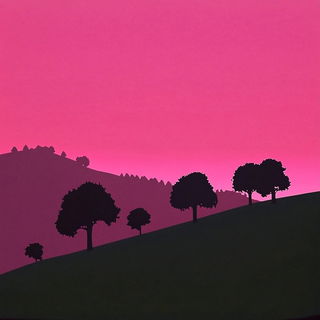 Mosaicroot style, Midjourney V6.1: realistic landscape photograph of quiet dawn