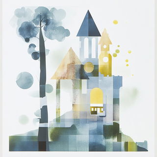 Pigmenthesis style, Midjourney V6.1: retro fairy-tale illustration