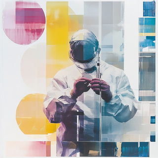 Pigmenthesis style, Midjourney V6.1: editorial illustration for popular scientific magazine cover