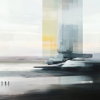 Pigmenthesis style, Midjourney V6.1: cinematic shot from sci-fi movie