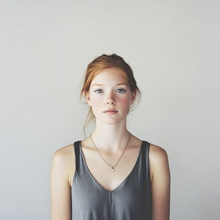Pigmenthesis style, Midjourney V6.1: photographic portrait of female protagonist