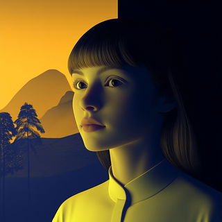 Pyrographic Battle Deco style, Midjourney V6.1: photographic portrait of female protagonist