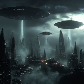 Cranial Panorama style, Midjourney V6.1: cinematic shot from sci-fi movie
