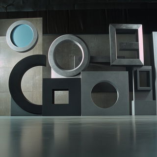 Cranial Panorama style, Midjourney V6.1: typographic composition with large letters