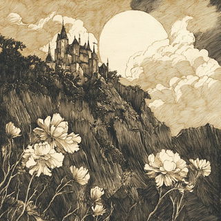 Astrofolia style, Midjourney V6.1: retro fairy-tale illustration
