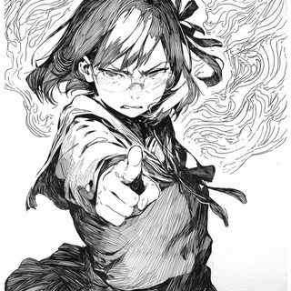 Astrofolia style, Midjourney V6.1: black-and-white manga comic strip
