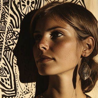Castellacrimson style, Midjourney V6.1: photographic portrait of female protagonist