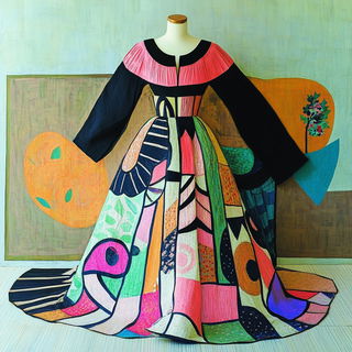 Aeroquarry style, Midjourney V6.1: haute-couture fashion outfit