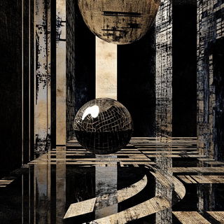 Maskriot style, Midjourney V6.1: abstract 3D render
