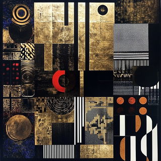 Maskriot style, Midjourney V6.1: creative pattern composition