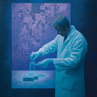 Iconoclay style, Midjourney V6.1: editorial illustration for popular scientific magazine cover