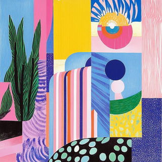 Megacanyon Chromaforge style, Midjourney V6.1: creative pattern composition