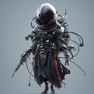 Patinomechanics style, Midjourney V6.1: concept art character design of retropunk steam knight